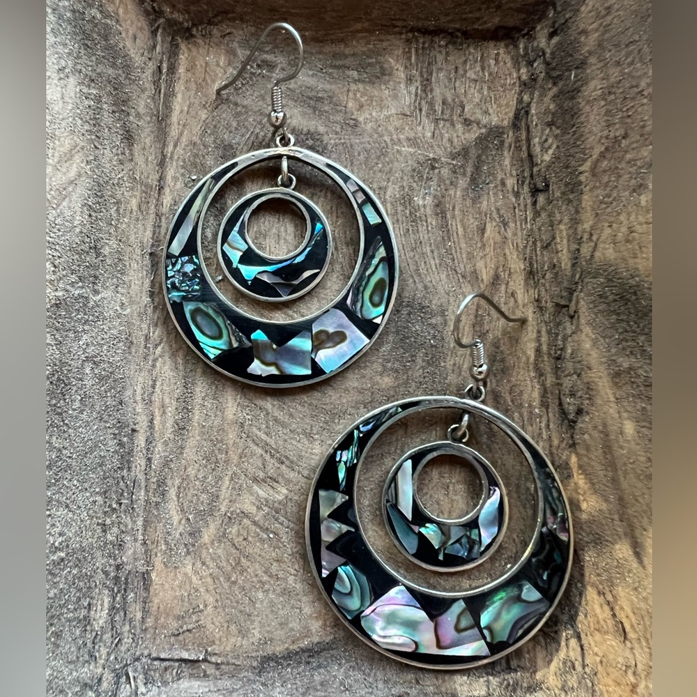 Abalone Sterling Silver Earrings